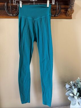 BuffBunny Ribbed Teal High-Waist Leggings